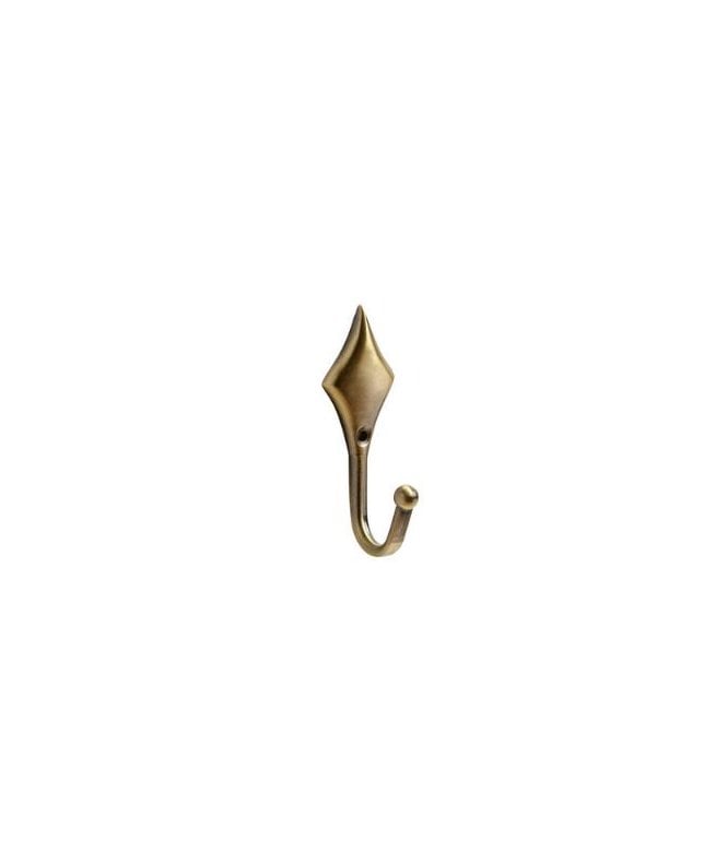 New Edge Blinds Pair Of Diamand Tieback Hooks - Antique Brass