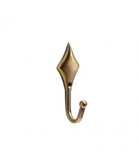 Pair Of Diamand Tieback Hooks - Antique Brass