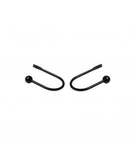 Pair Of Metal Curtain Holdbacks - Black