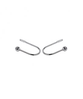 Pair Of Metal Curtain Holdbacks - Chrome