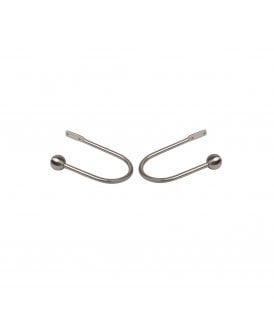 Pair Of Metal Curtain Holdbacks - Silver
