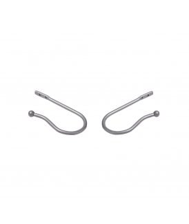 Pair Of Metal Voile Curtain Holdbacks - Silver