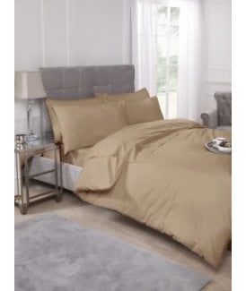 Percale Collection 180 Thread Count Percale Duvet Set in Coffee