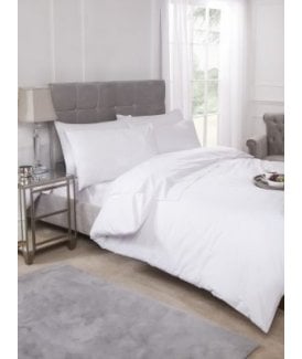 Percale Collection 180 Thread Count Percale Duvet Set in White