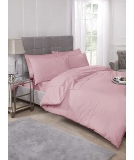 Percale Collection 180 Thread Count Percale Fitted Valance Sheet in Pink