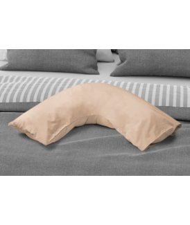 Percale Collection 180 Thread Count Percale V- Shaped Pillowcase in Coffee