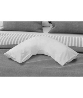 Percale Collection 180 Thread Count Percale V- Shaped Pillowcase in White