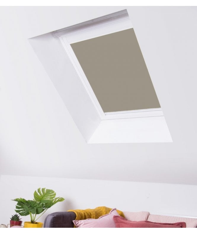 New Edge Blinds Perfect Greige Blackout Skylight Blind for VELUX® Roof Windows (V Codes)