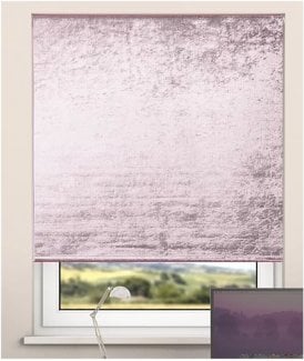 Pink Velvet Blackout Roller Blind (165cm Drop)