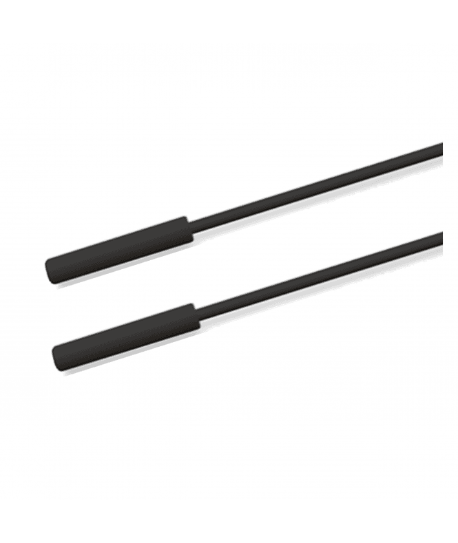 New Edge Blinds Plastic Coated Curtain Draw Rod in Black (Pack of 2)