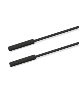 Plastic Coated Curtain Draw Rod in Black (Pack of 2)