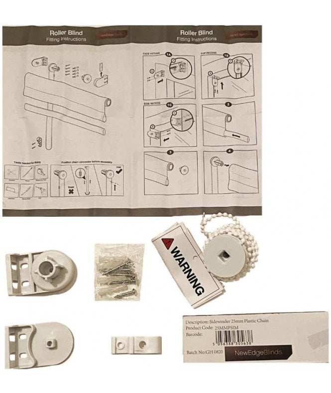 New Edge Blinds Plastic Roller Blind Fitting Pack (25mm)