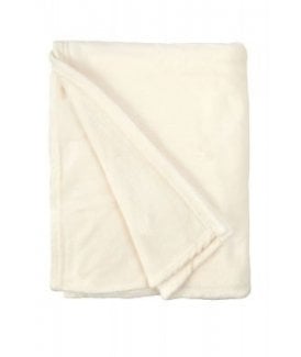 Plush Collection Flannel Fleece Super Soft Throw in Cream