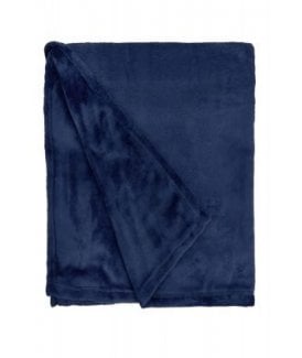 Plush Collection Flannel Fleece Super Soft Throw in Navy