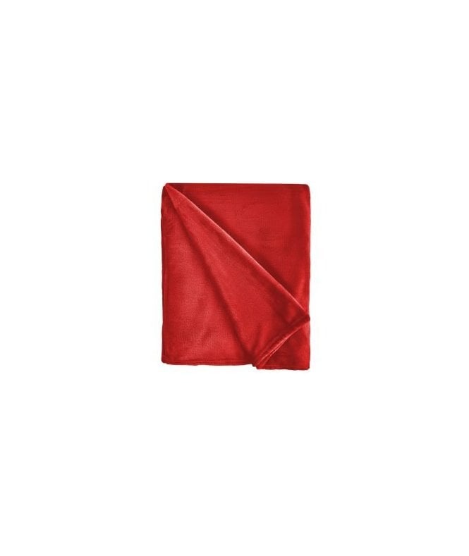 New Edge Blinds Plush Collection Flannel Fleece Super Soft Throw in Red