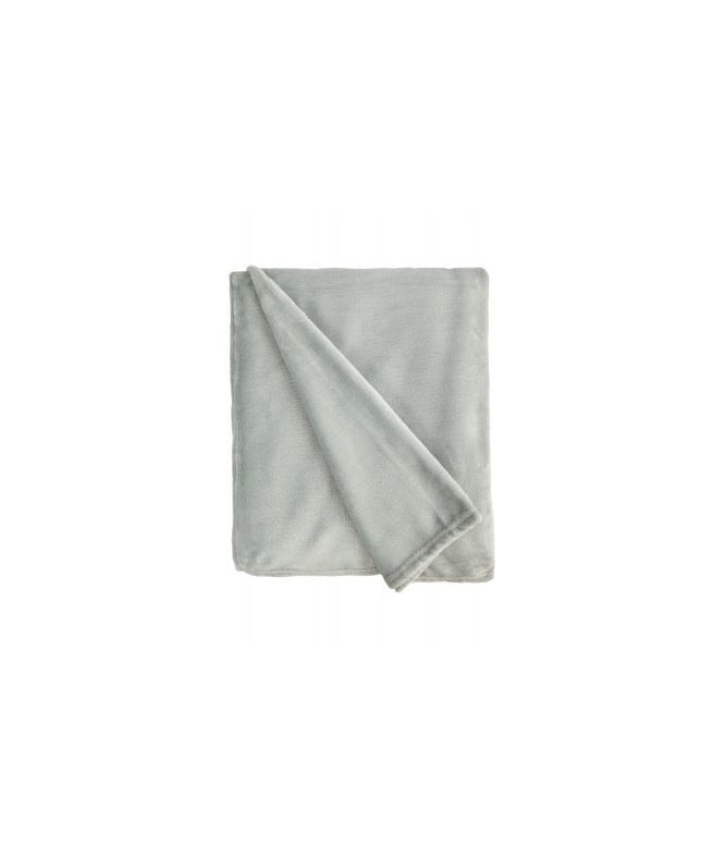 New Edge Blinds Plush Collection Flannel Fleece Super Soft Throw in Silver
