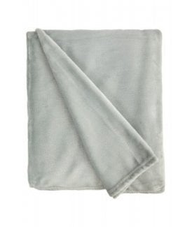 Plush Collection Flannel Fleece Super Soft Throw in Silver