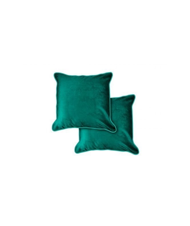 New Edge Blinds Plush Velvet Collection Soft Touch Cushion Cover in Green