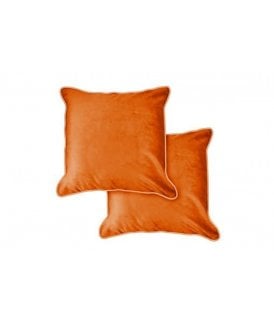 Plush Velvet Collection Soft Touch Cushion Cover in Orange