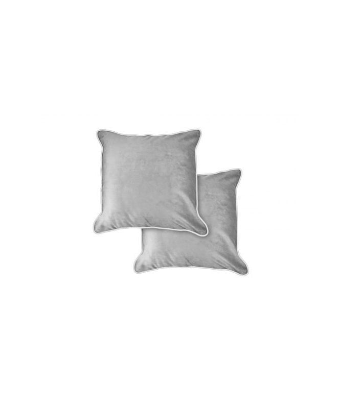 New Edge Blinds Plush Velvet Collection Soft Touch Cushion Cover in Silver