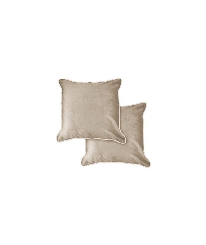 New Edge Blinds Plush Velvet Collection Soft Touch Cushion Cover in Taupe