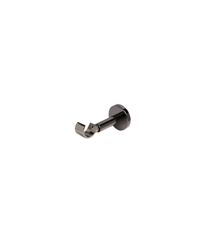 New Edge Blinds Polished Graphite IDC Metal Curtain Pole Support Bracket (28mm)
