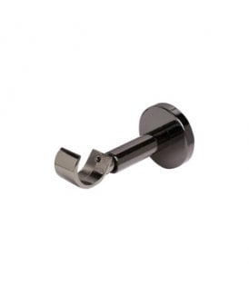 Polished Graphite IDC Metal Curtain Pole Support Bracket (28mm)