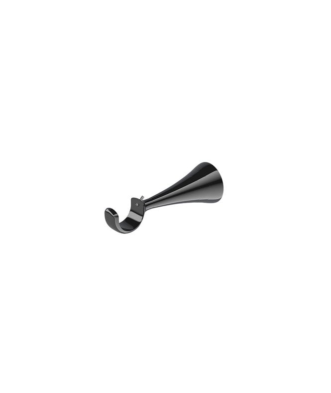 New Edge Blinds Polished Graphite Long Stem Metal Curtain Pole Support Bracket (28mm)