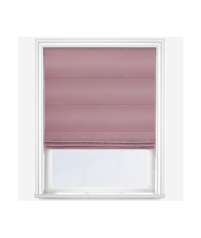 New Edge Blinds Ready Made Soft Textured Roman Blind in Blush Pink, 140cm Drop