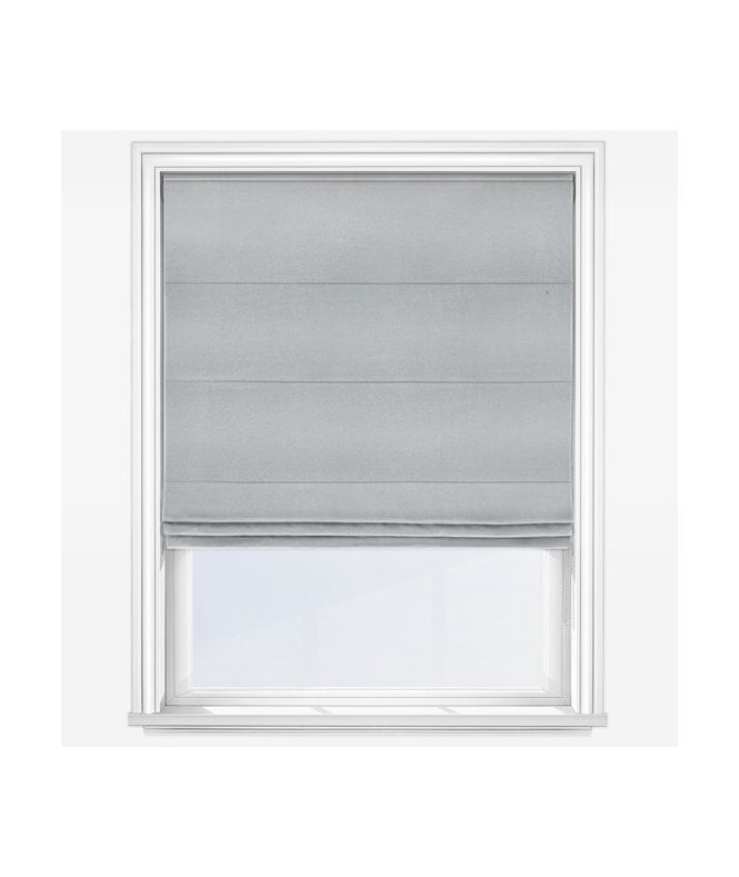 New Edge Blinds Ready Made Soft Textured Roman Blind in Dove Grey, 200cm Drop