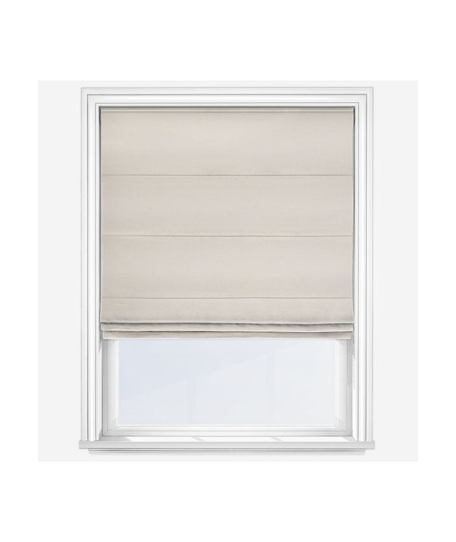 New Edge Blinds Ready Made Soft Textured Roman Blind in Natural, 140cm Drop