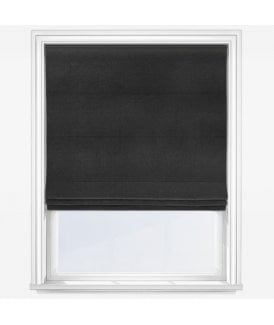 Ready Made Soft Textured Roman Blind in Noir, 200cm Drop