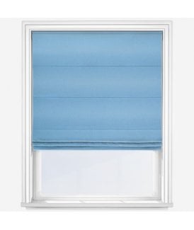 Ready Made Soft Textured Roman Blind in Sky Blue, 200cm Drop