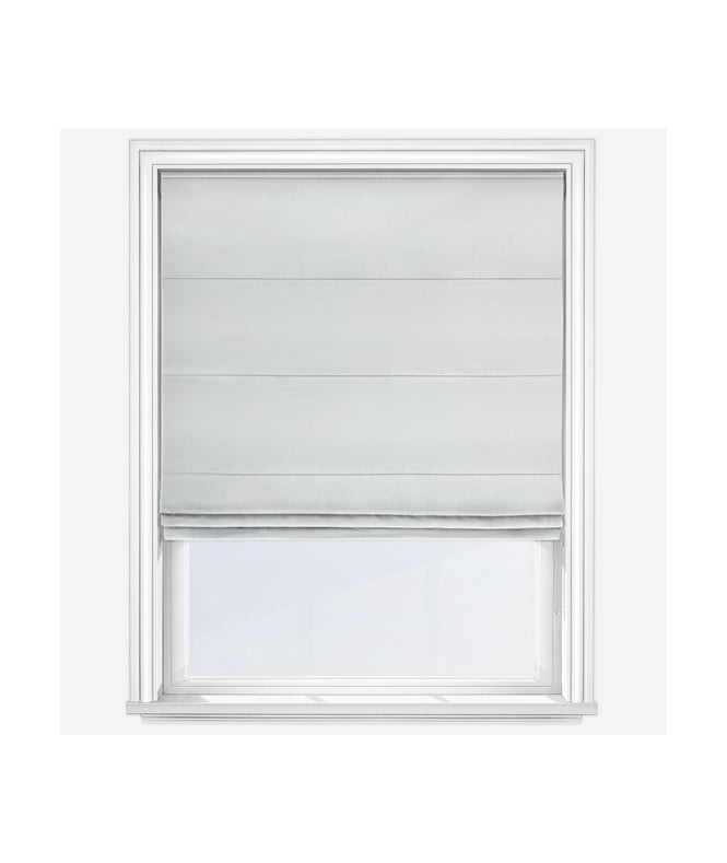 New Edge Blinds Ready Made Soft Textured Roman Blind in Snow White, 140cm Drop