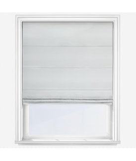 Ready Made Soft Textured Roman Blind in Snow White, 140cm Drop