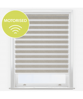Regal Natural Motorised Dimout Day & Night Roller Blind