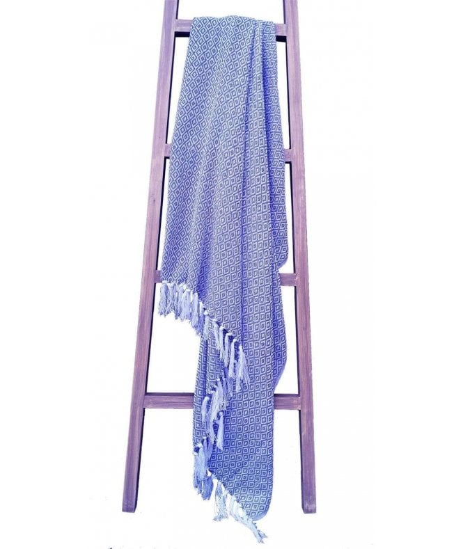 New Edge Blinds Regal Pure Cotton Throw in Navy
