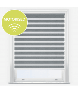 Regal Slate Grey Motorised Dimout Day & Night Roller Blind