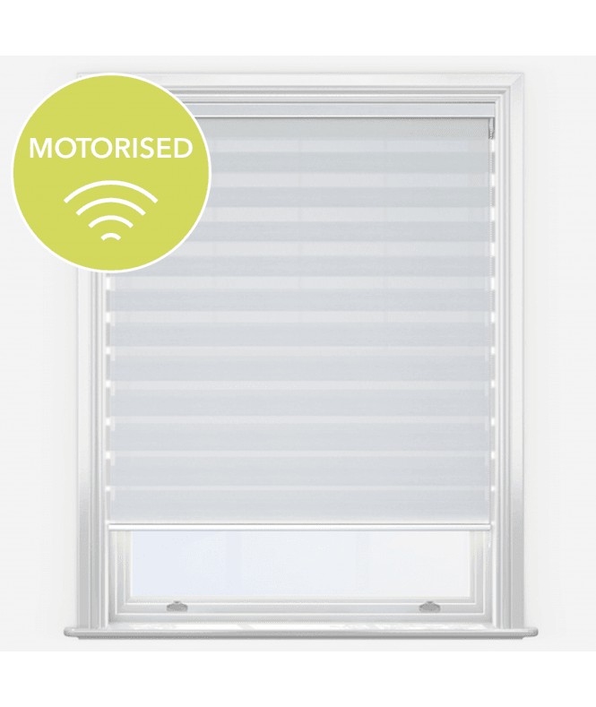 New Edge Blinds Regal Warm White Motorised Dimout Day & Night Roller Blind