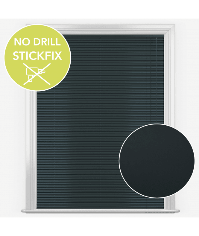 New Edge Blinds San Francisco No Drill Self Adhesive Stick Fix Anthracite  Made to Measure Aluminium Venetian Blinds 25mm Slats