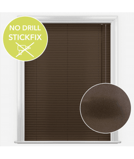San Francisco No Drill Self Adhesive Stick Fix Apache Made to Measure Aluminium Venetian Blinds 25mm Slats