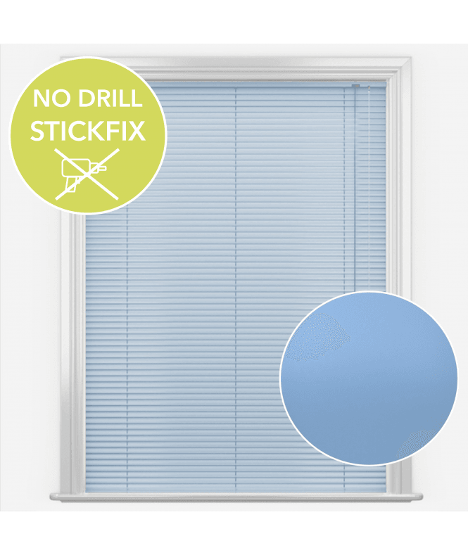 New Edge Blinds San Francisco No Drill Self Adhesive Stick Fix Aqua Made to Measure Aluminium Venetian Blinds 25mm Slats