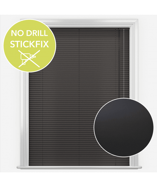 New Edge Blinds San Francisco No Drill Self Adhesive Stick Fix Armada Made to Measure Aluminium Venetian Blinds 25mm Slats