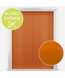 San Francisco No Drill Self Adhesive Stick Fix Atomic Made to Measure Aluminium Venetian Blinds 25mm Slats