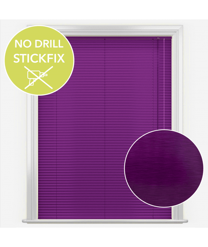 New Edge Blinds San Francisco No Drill Self Adhesive Stick Fix Beryl Made to Measure Aluminium Venetian Blinds 25mm Slats