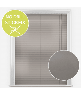 San Francisco No Drill Self Adhesive Stick Fix Boutique Made to Measure Aluminium Venetian Blinds 25mm Slats