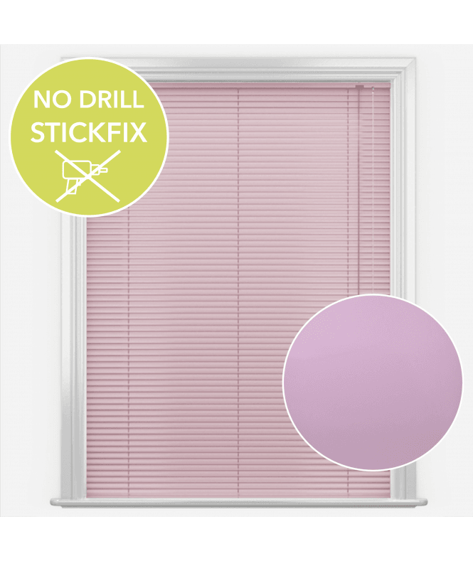 New Edge Blinds San Francisco No Drill Self Adhesive Stick Fix Candyfloss Made to Measure Aluminium Venetian Blinds 25mm Slats