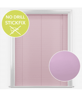 San Francisco No Drill Self Adhesive Stick Fix Candyfloss Made to Measure Aluminium Venetian Blinds 25mm Slats