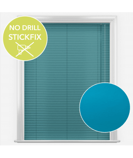 San Francisco No Drill Self Adhesive Stick Fix Canton Made to Measure Aluminium Venetian Blinds 25mm Slats
