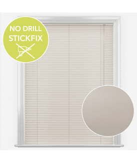San Francisco No Drill Self Adhesive Stick Fix Clarity Made to Measure Aluminium Venetian Blinds 25mm Slats